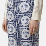 Pantaloni in Poliestere Blu Scuro