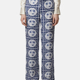 Pantaloni in Poliestere Blu Scuro