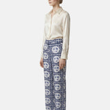 Pantaloni in Poliestere Blu Scuro