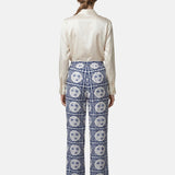 Pantaloni in Poliestere Blu Scuro