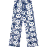 Pantaloni in Poliestere Blu Scuro