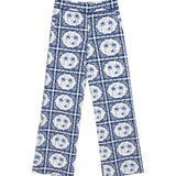 Pantaloni in Poliestere Blu Scuro