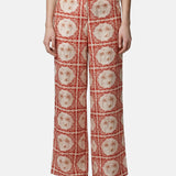 Pantaloni in Poliestere Rosso
