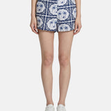 Pantaloncino in Poliestere Blu Scuro