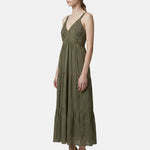 Vestito in Cotone Verde Militare