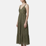 Vestito in Cotone Verde Militare