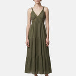 Vestito in Cotone Verde Militare