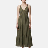 Vestito in Cotone Verde Militare