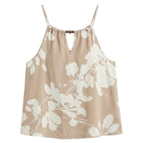 Canotta in Viscosa Beige Scuro