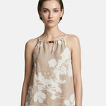 Canotta in Viscosa Beige Scuro
