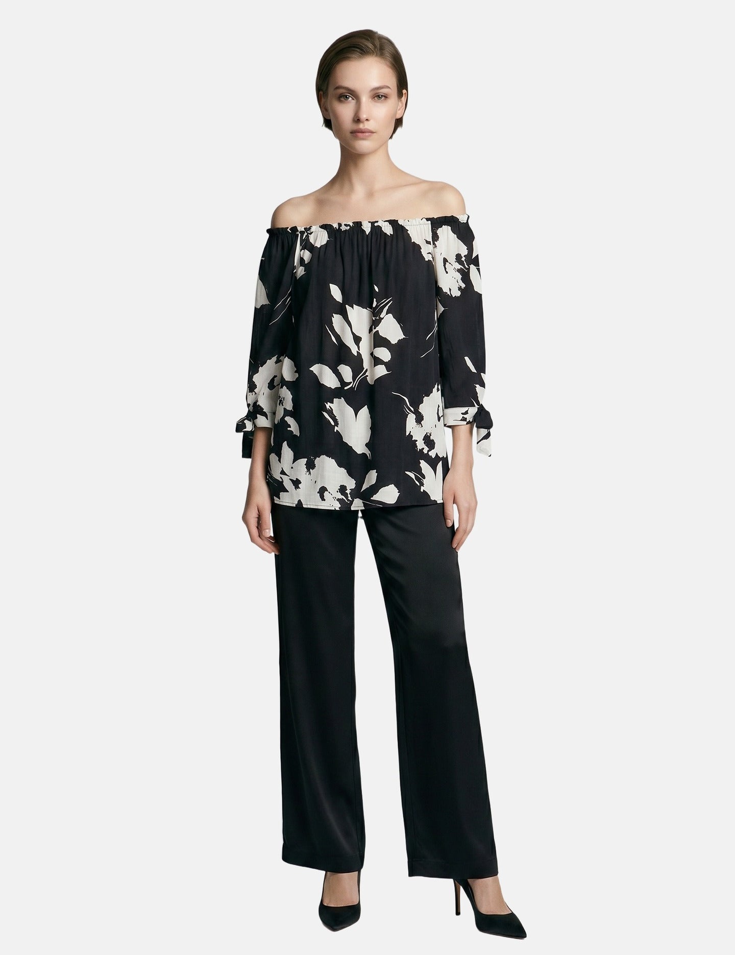 Blusa in Viscosa Nero