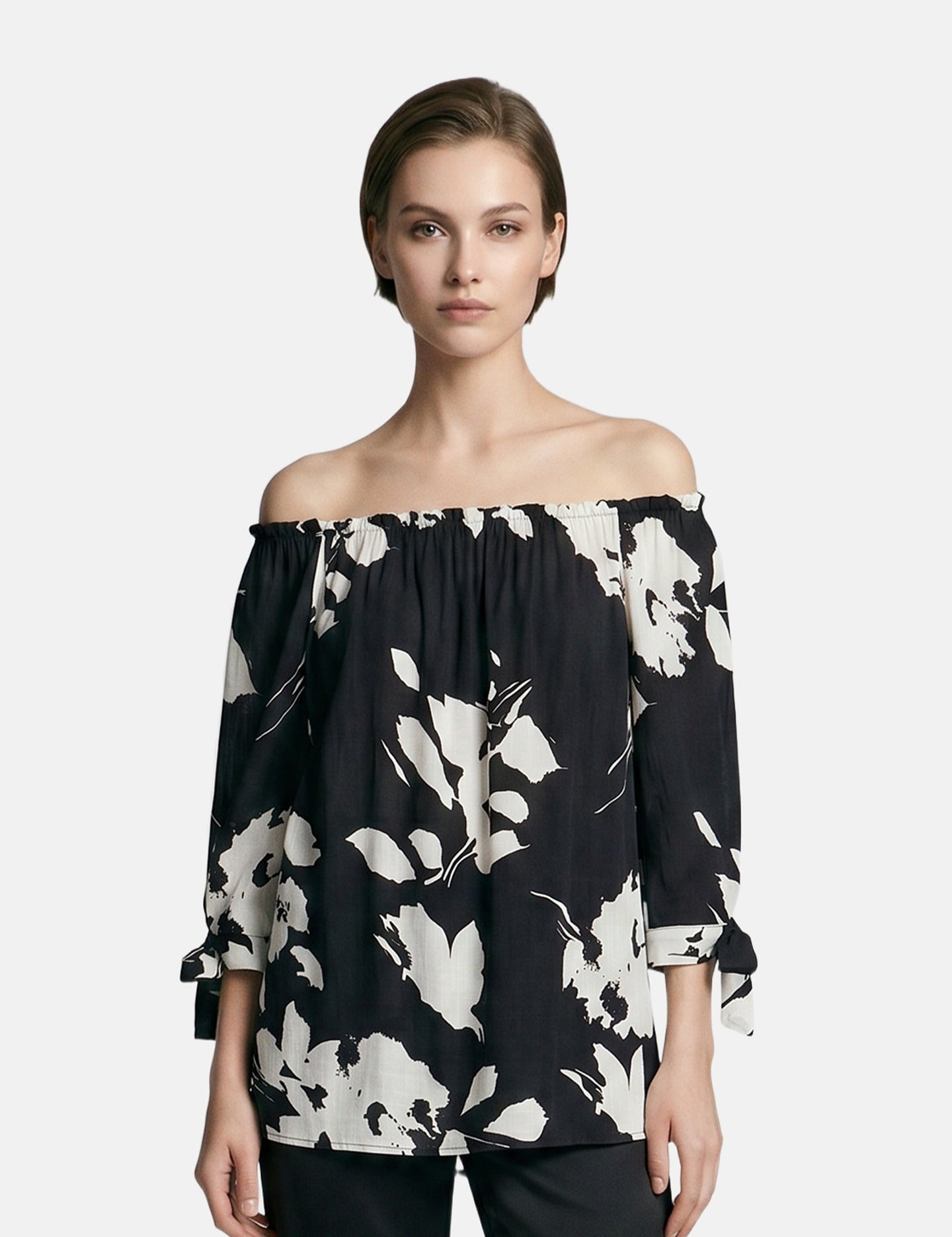 Blusa in Viscosa Nero