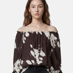 Blusa in Viscosa Marrone