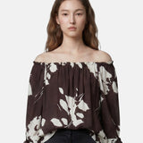 Blusa in Viscosa Marrone