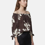 Blusa in Viscosa Marrone