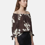 Blusa in Viscosa Marrone