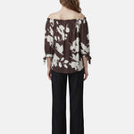 Blusa in Viscosa Marrone