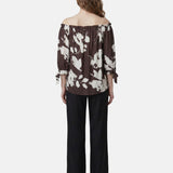 Blusa in Viscosa Marrone