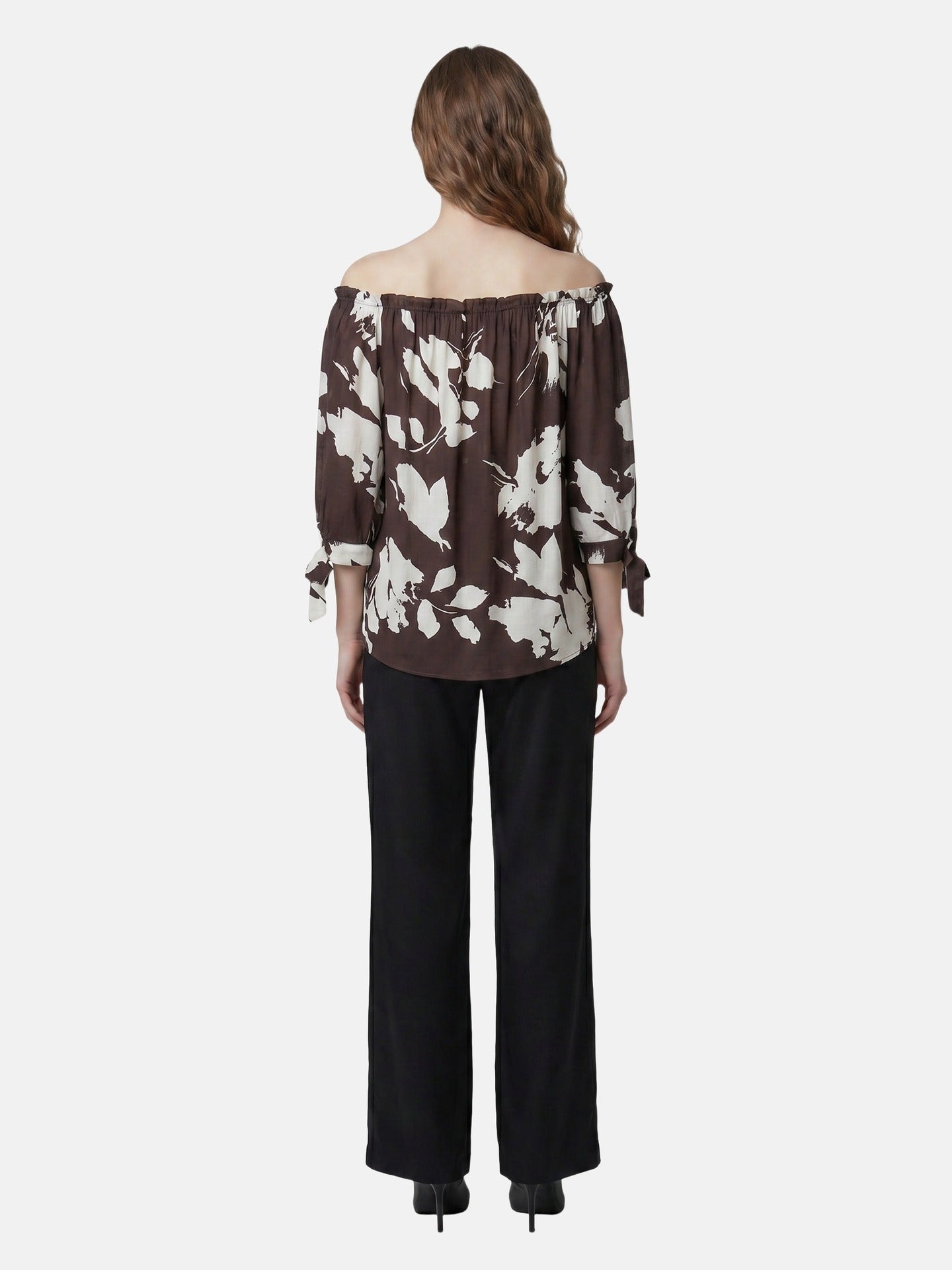Blusa in Viscosa Marrone