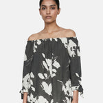 Blusa in Viscosa Verde Militare