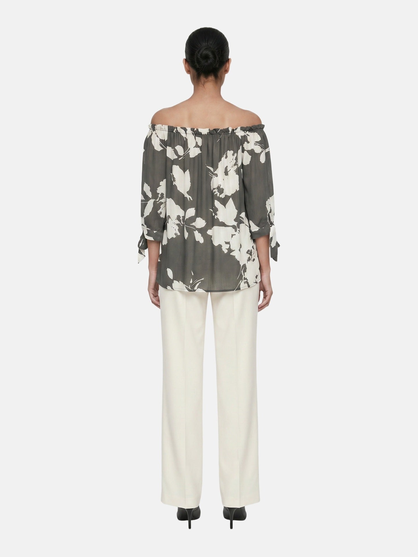 Blusa in Viscosa Verde Militare