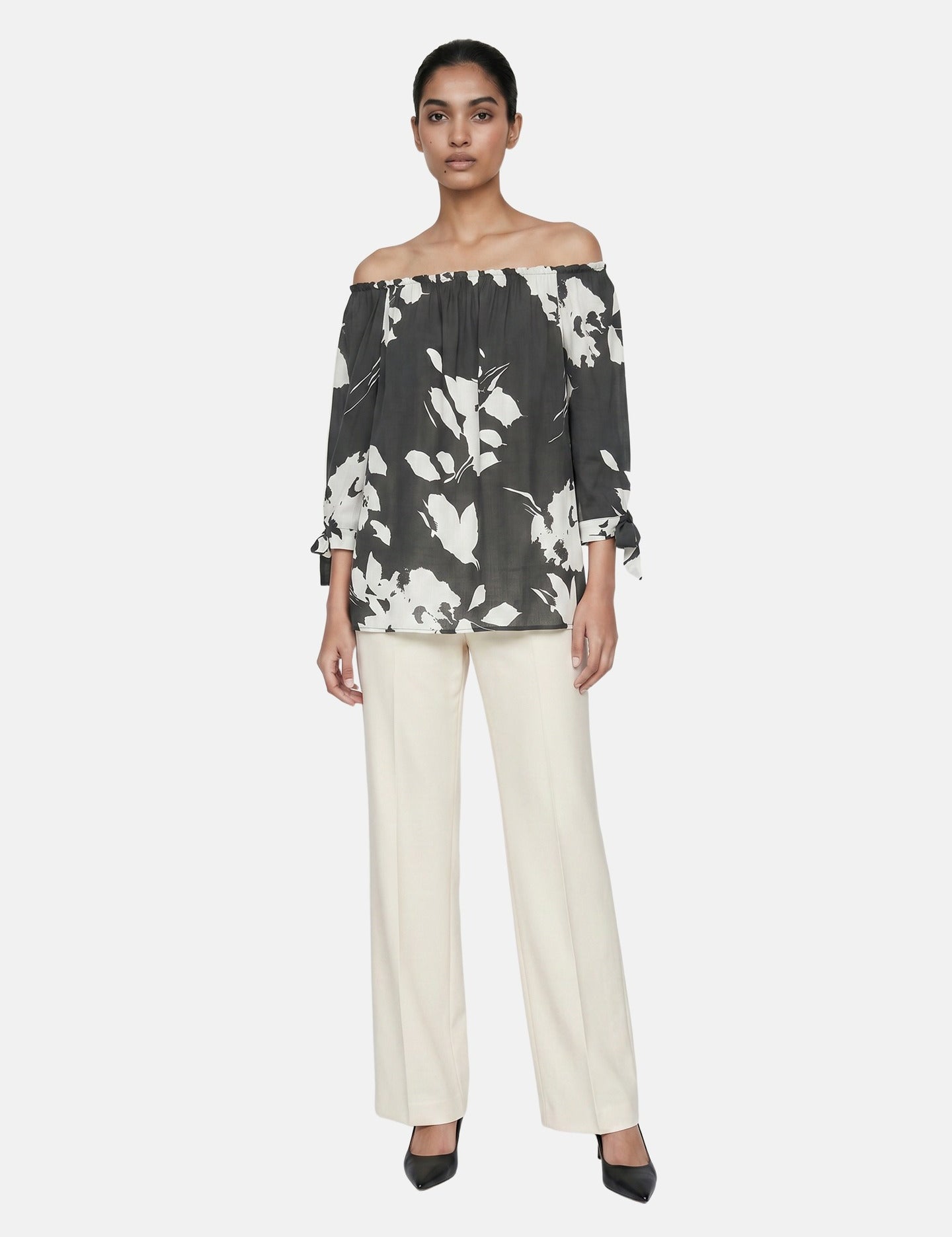 Blusa in Viscosa Verde Militare