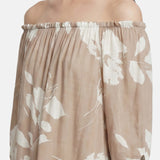 Blusa in Viscosa Beige Scuro