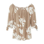 Blusa in Viscosa Beige Scuro