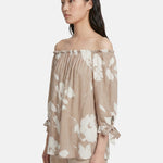 Blusa in Viscosa Beige Scuro