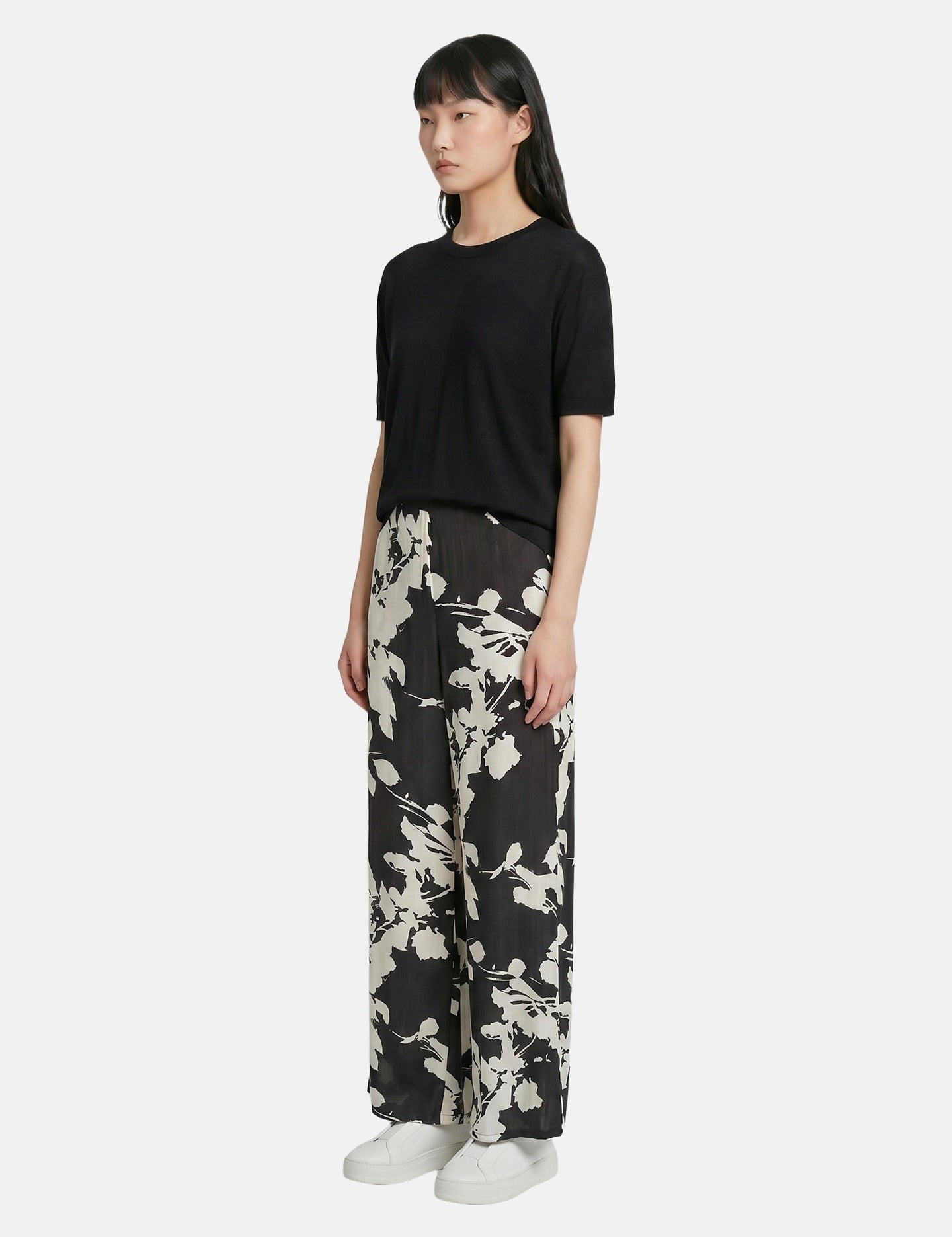 Pantaloni in Viscosa Nero