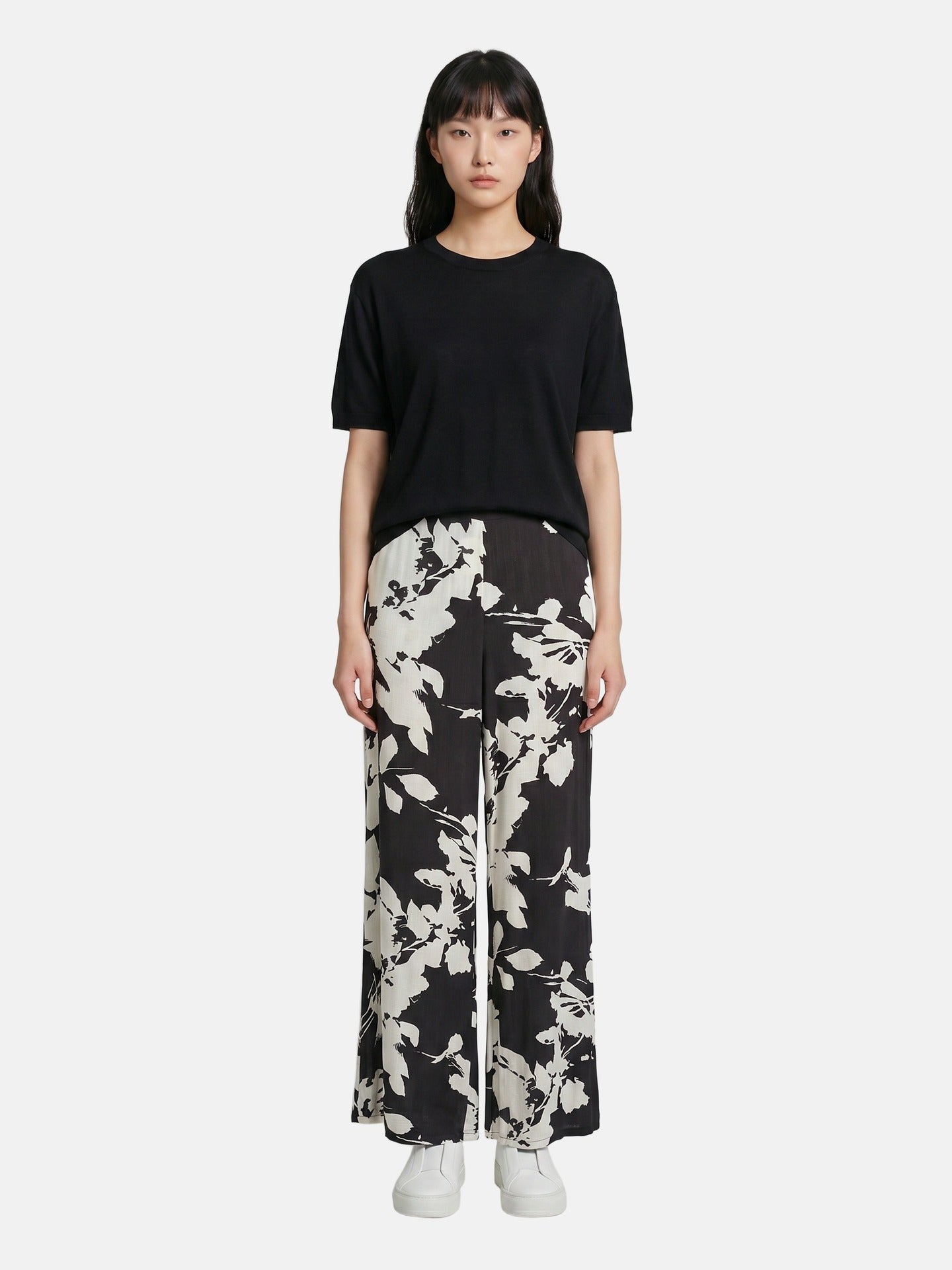 Pantaloni in Viscosa Nero