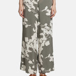 Pantaloni in Viscosa Verde Militare