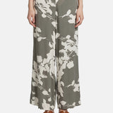 Pantaloni in Viscosa Verde Militare