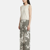 Pantaloni in Viscosa Verde Militare