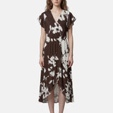 Vestito in Viscosa Marrone