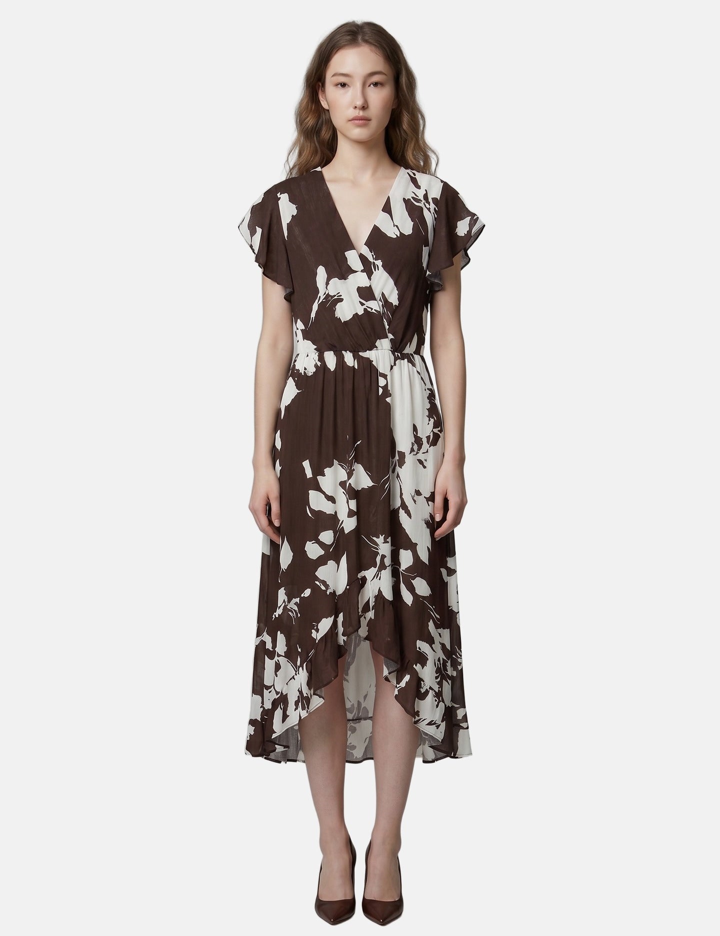 Vestito in Viscosa Marrone