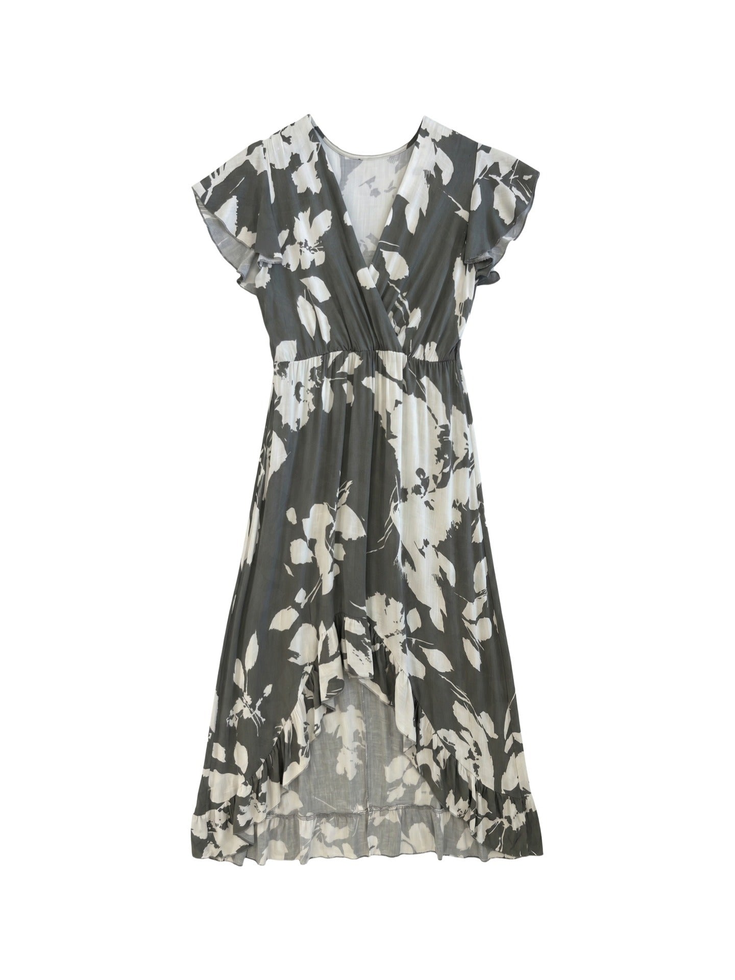 Vestito in Viscosa Verde Militare