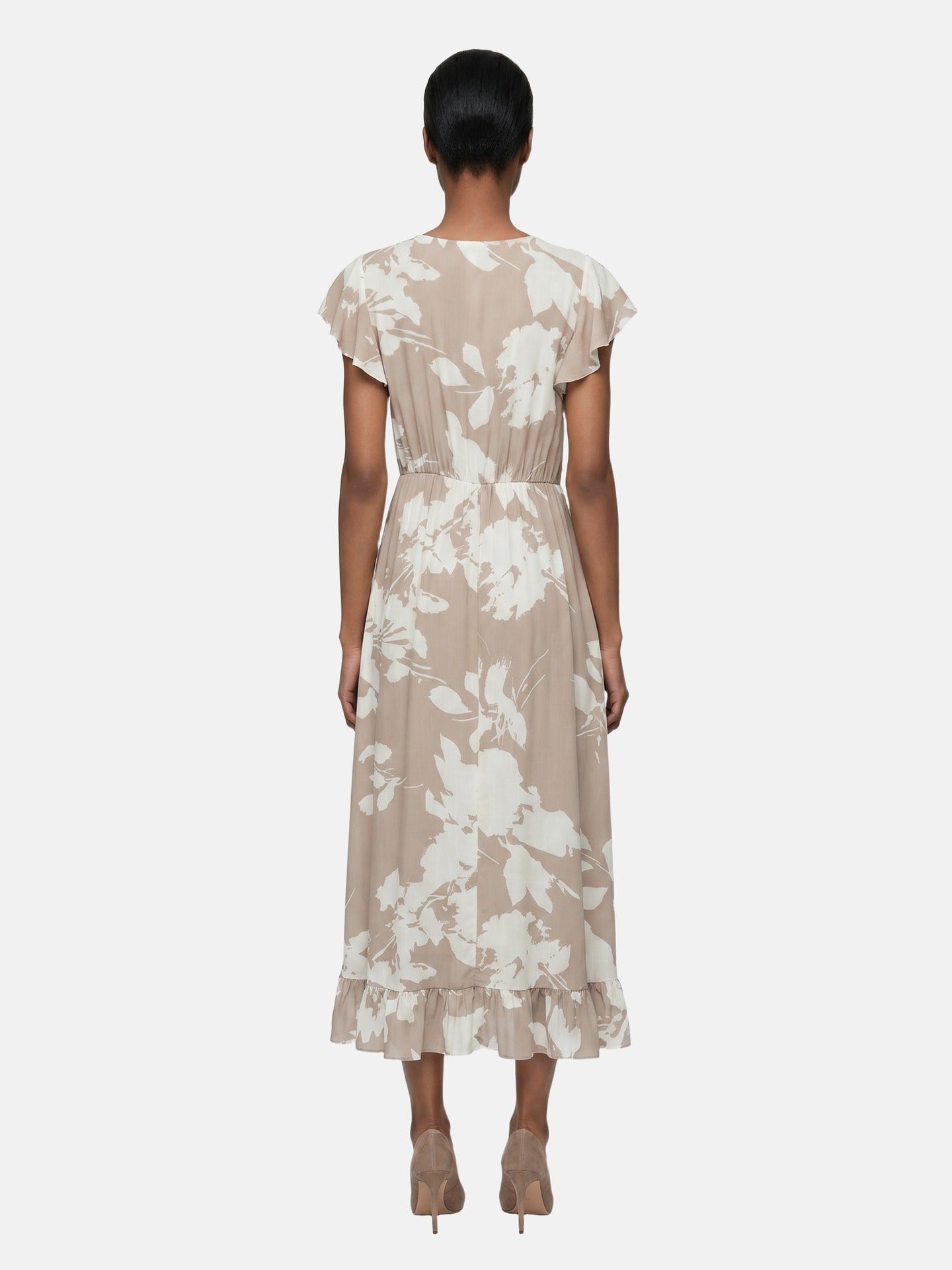 Vestito in Viscosa Beige Scuro