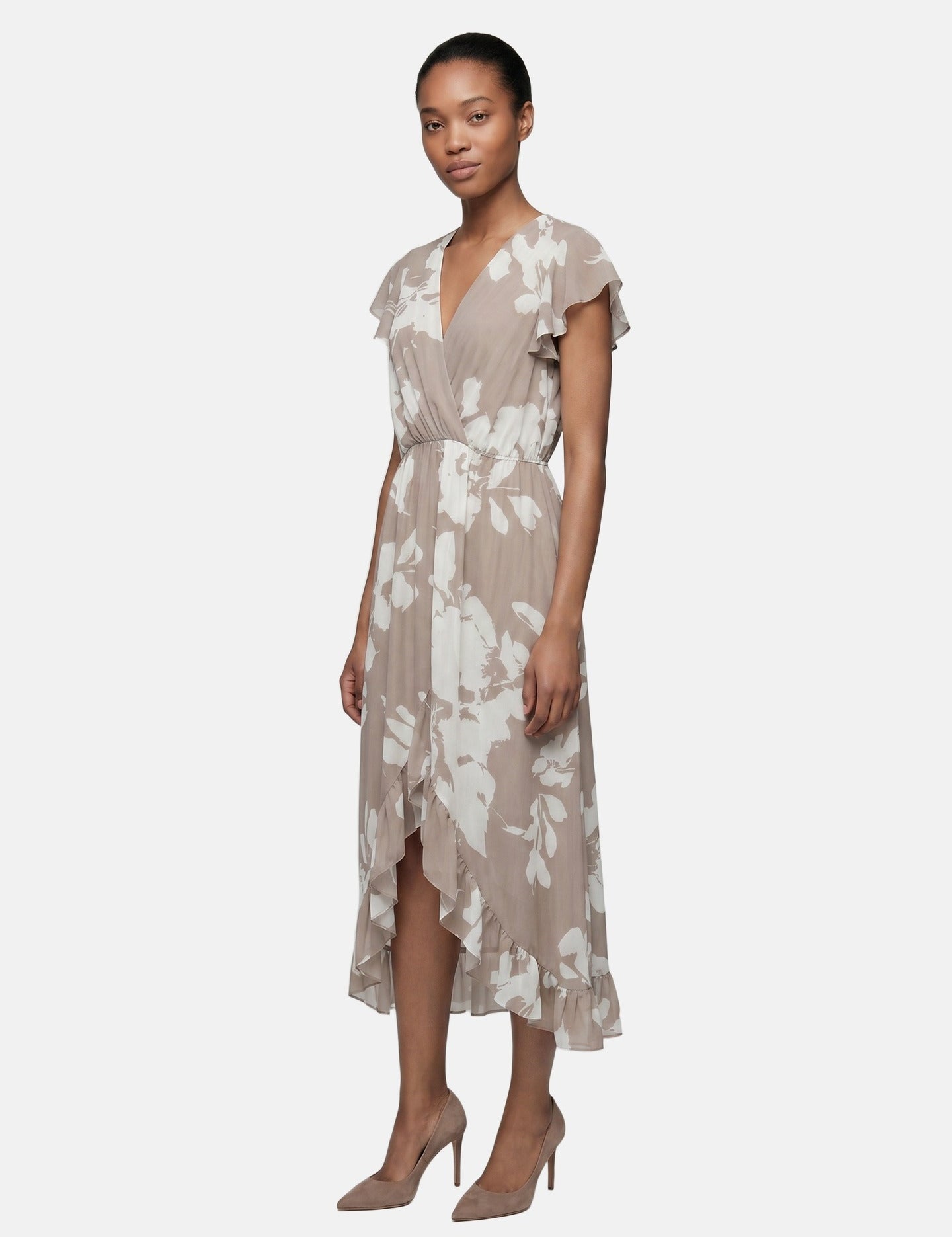Vestito in Viscosa Beige Scuro