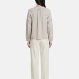 Blusa in Viscosa Beige Scuro