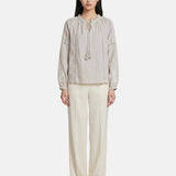 Blusa in Viscosa Beige Scuro