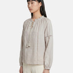 Blusa in Viscosa Beige Scuro