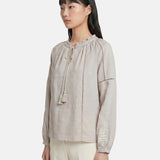 Blusa in Viscosa Beige Scuro