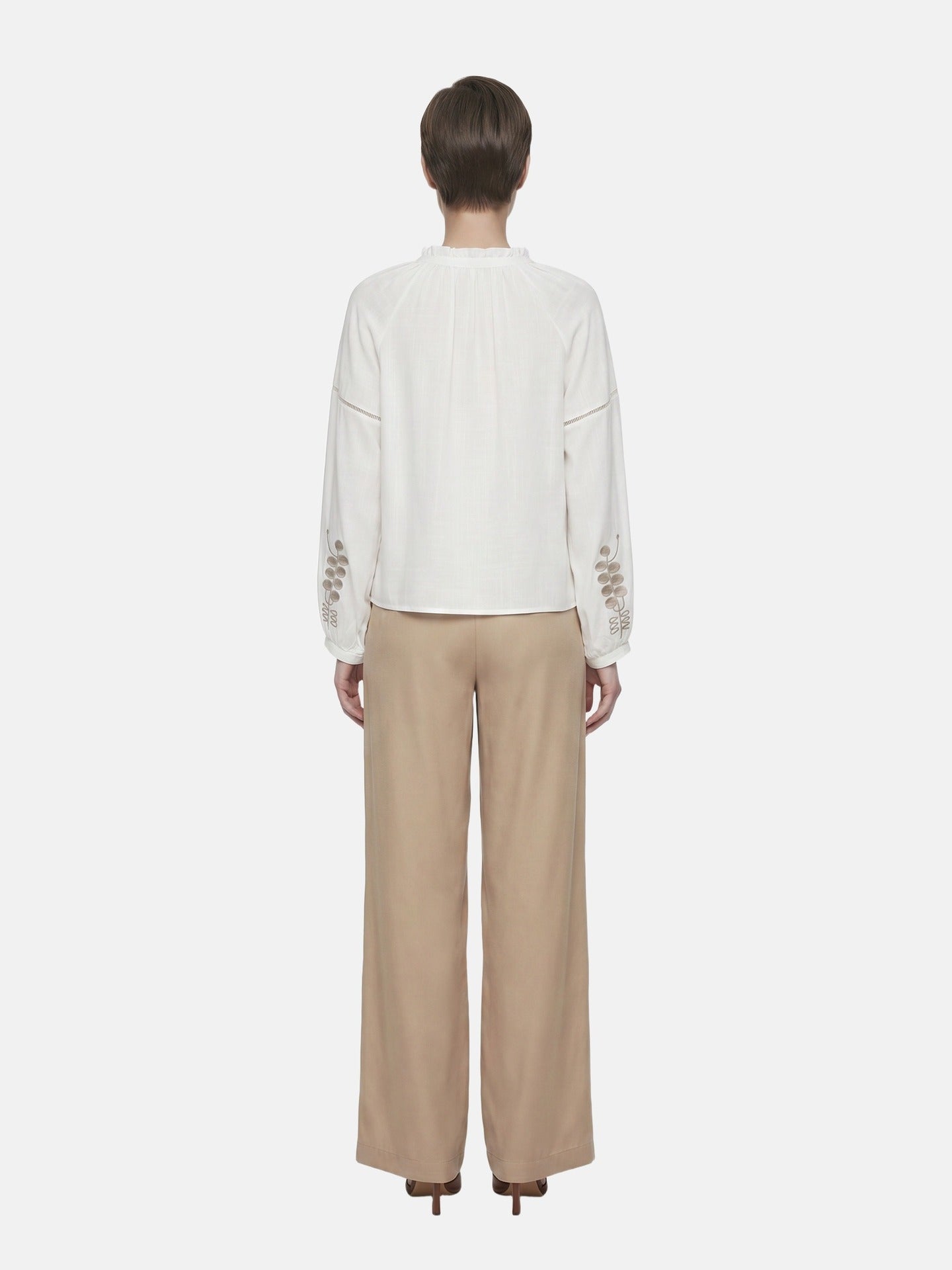 Blusa in Viscosa Bianco