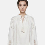 Blusa in Viscosa Bianco