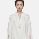 Blusa in Viscosa Bianco
