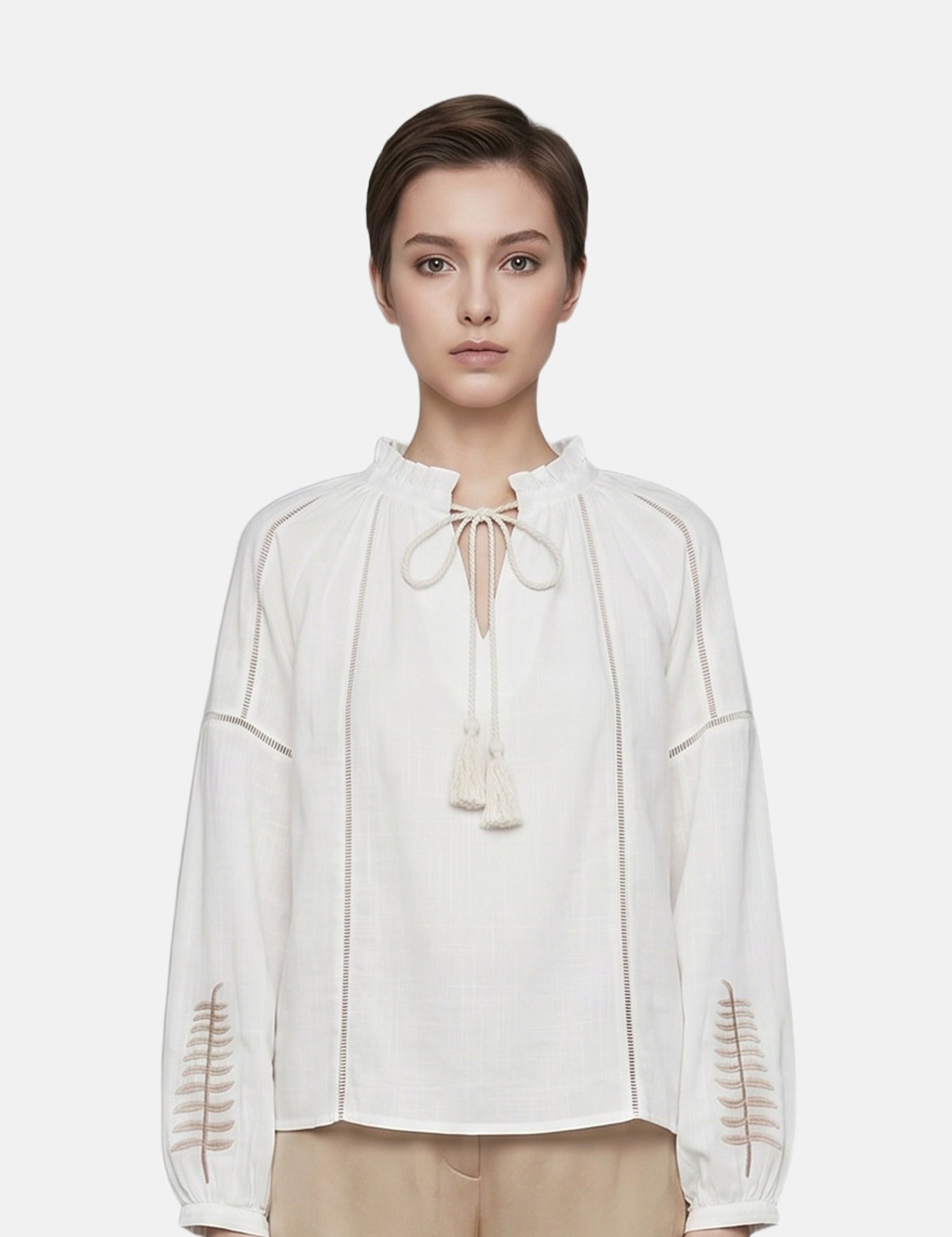 Blusa in Viscosa Bianco