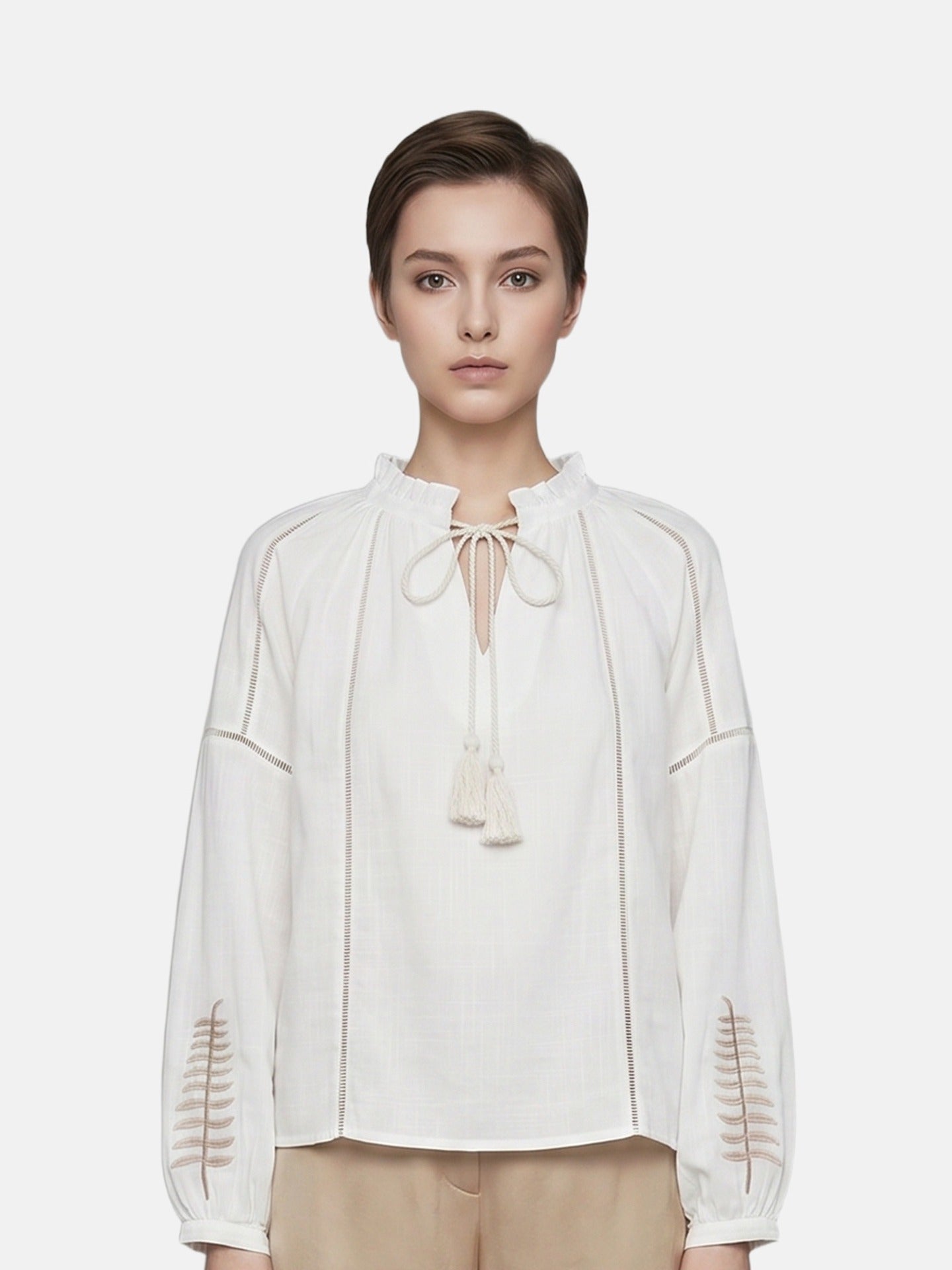 Blusa in Viscosa Bianco