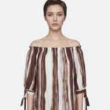 Blusa in Viscosa Beige Scuro