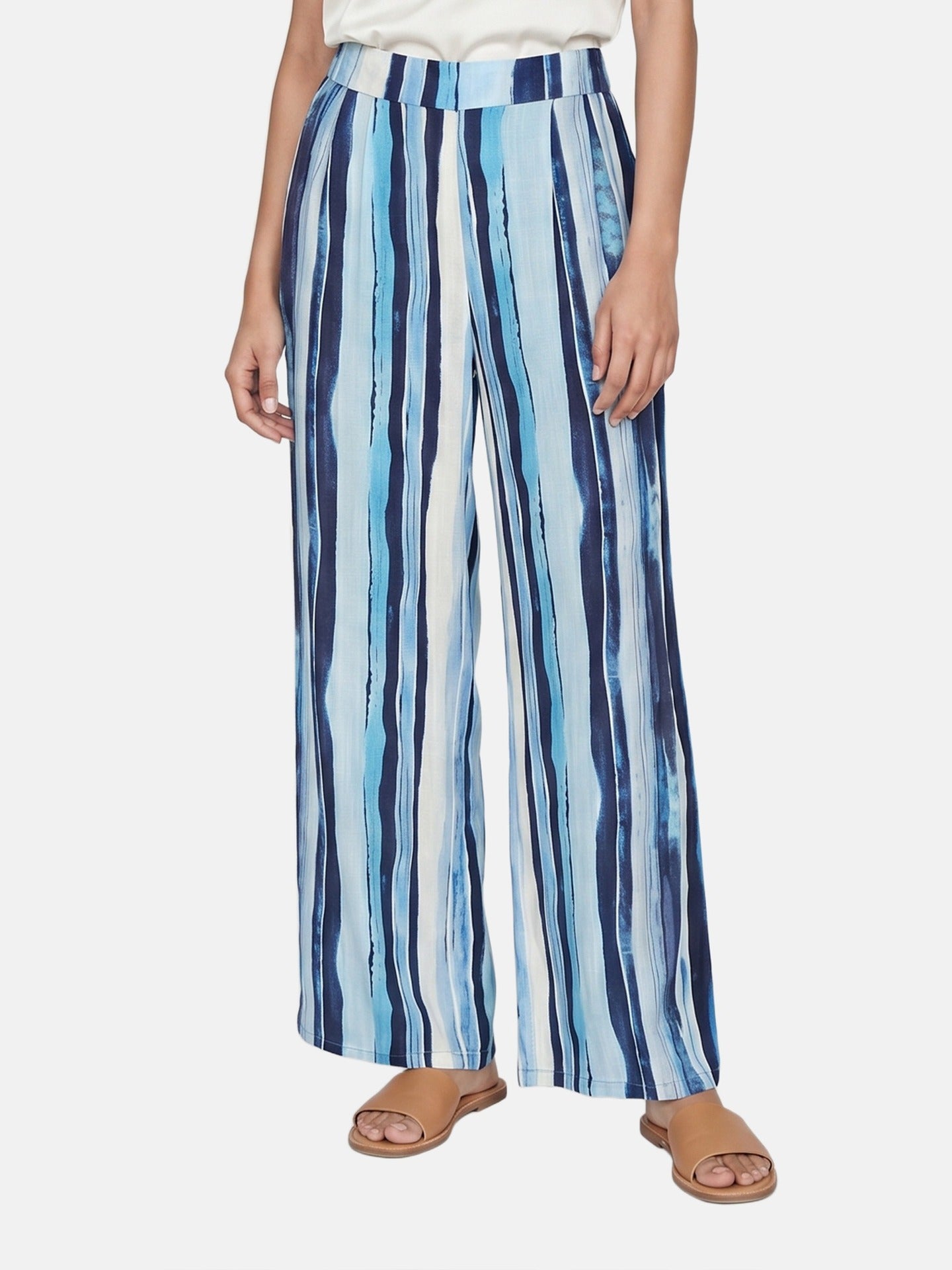 Pantaloni in Viscosa Blu